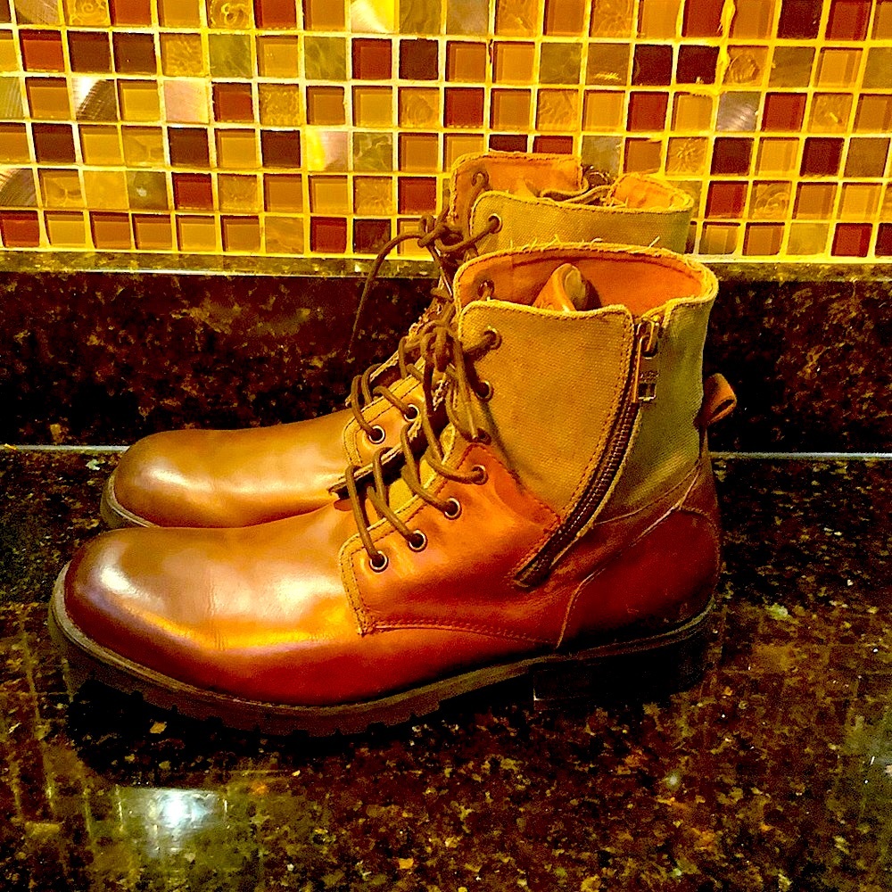 Andrew Marc  men’s brown boots. Purchased from Saks Fifth Ave.